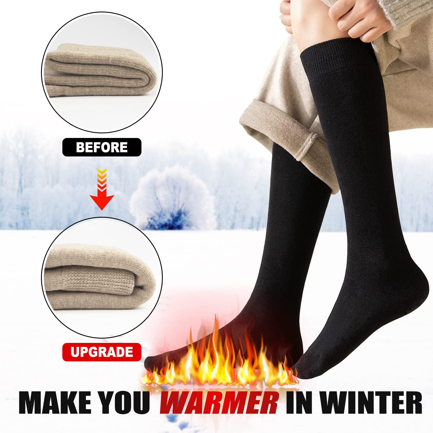 2 Pairs Fleece Warm Knee High  - огляд і ціна Cycling To Work